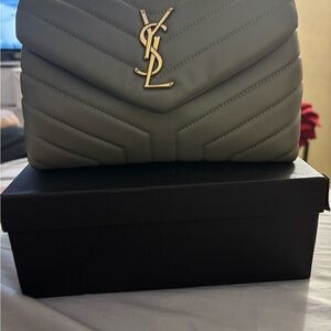 Yves Saint Laurent Olive Quilted Shoulder Bag